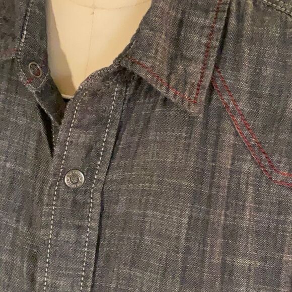 Guess 100% Cotton Western Denim Snap Shirt Medium. - Picture 4 of 9